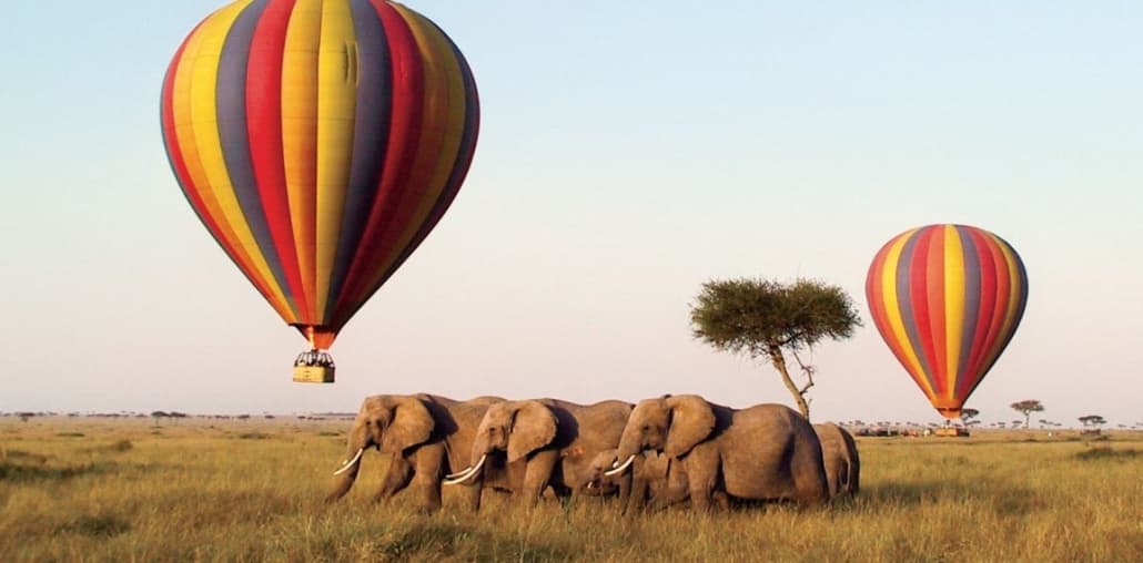 Hot air balloon safari Masai Mara Kenya