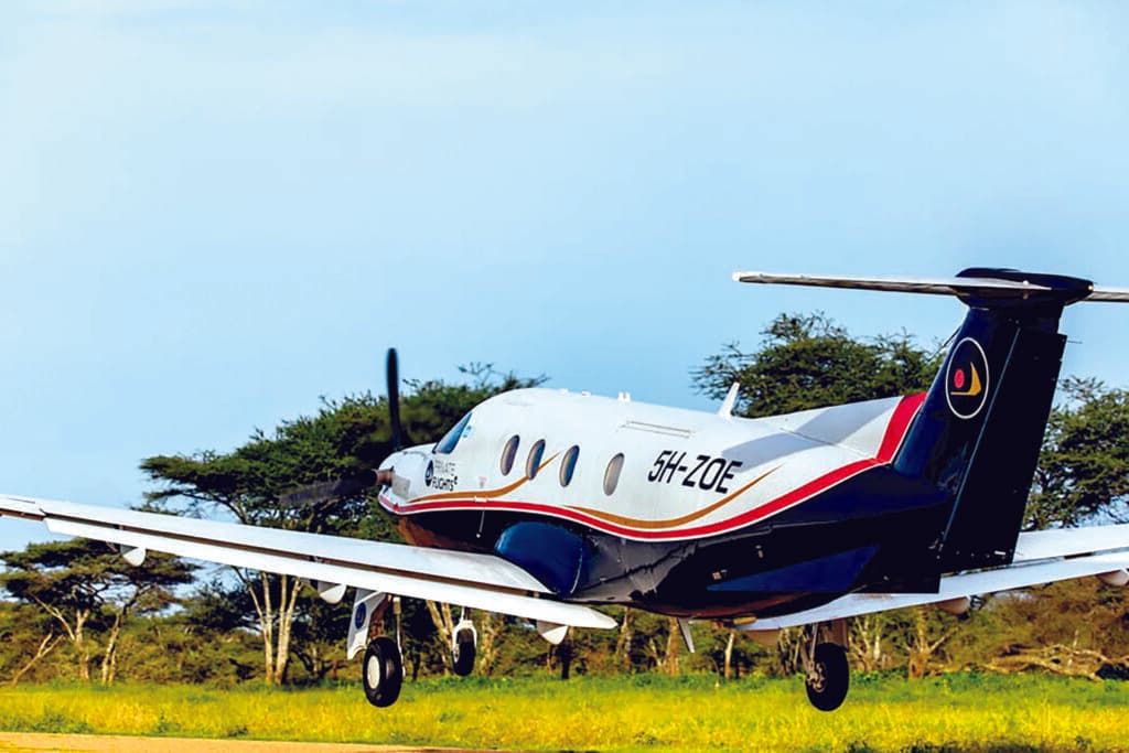 Light aircraft charter safari East Africa